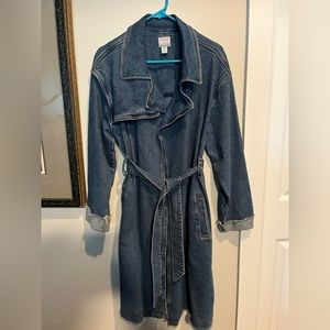 Guess Denim Belted Trench Coat